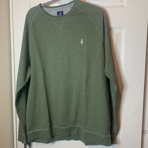 Men's Johnnie-O Olive Green Heather LS Cotton Blend Sweater XL